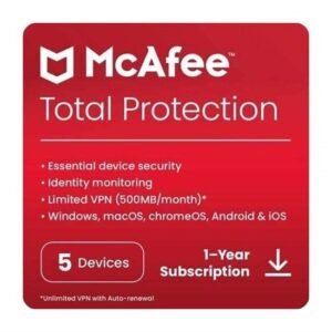 McAfee Total Protection 5-Device: 2-Year Subscription