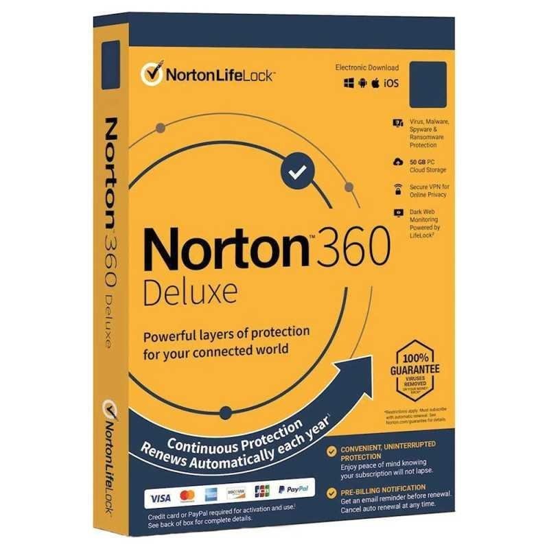 Norton 360 Deluxe - All PC - [Year   - 1 Year Device  - 5 Devices]