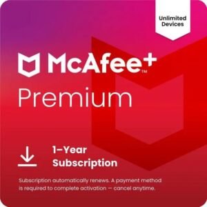 McAfee+ Premium Individual Unlimited Devices 2025 |  Includes Antivirus, Scam Protection, Secure VPN, Identity Monitoring |1-Year Subscription with Auto-Renewal |