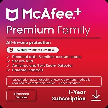 m010 McAfee Total Protection 5-Device And 1-Year Subscription